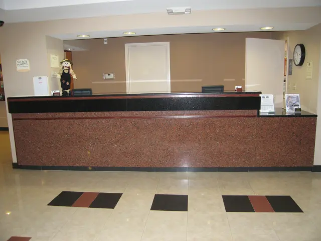 Marriott Hotel Stone Front Desk completed by StoneOne.