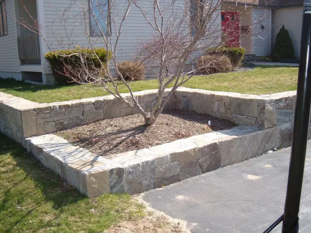 Granite doorstep at a home entry.