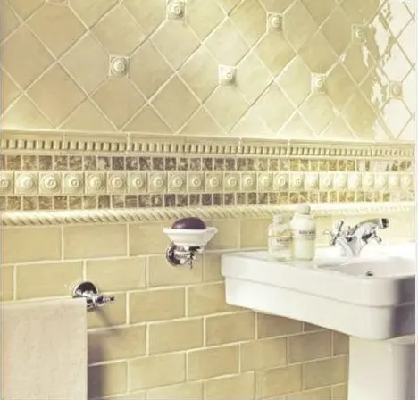 Shower tile detail.