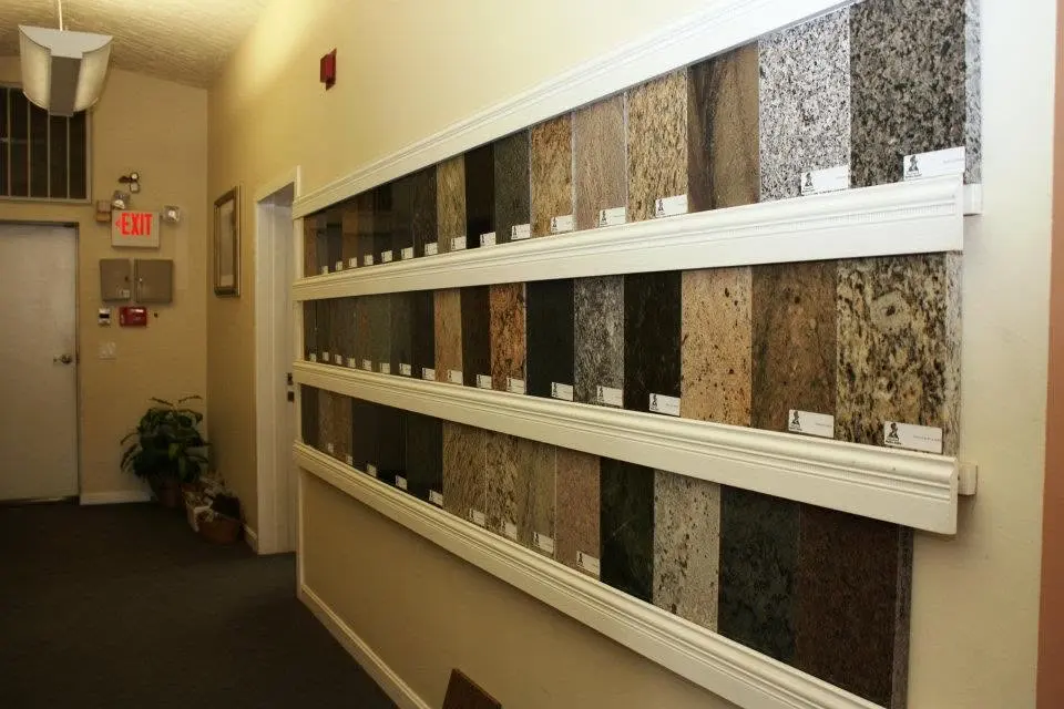 Tile sample wall.