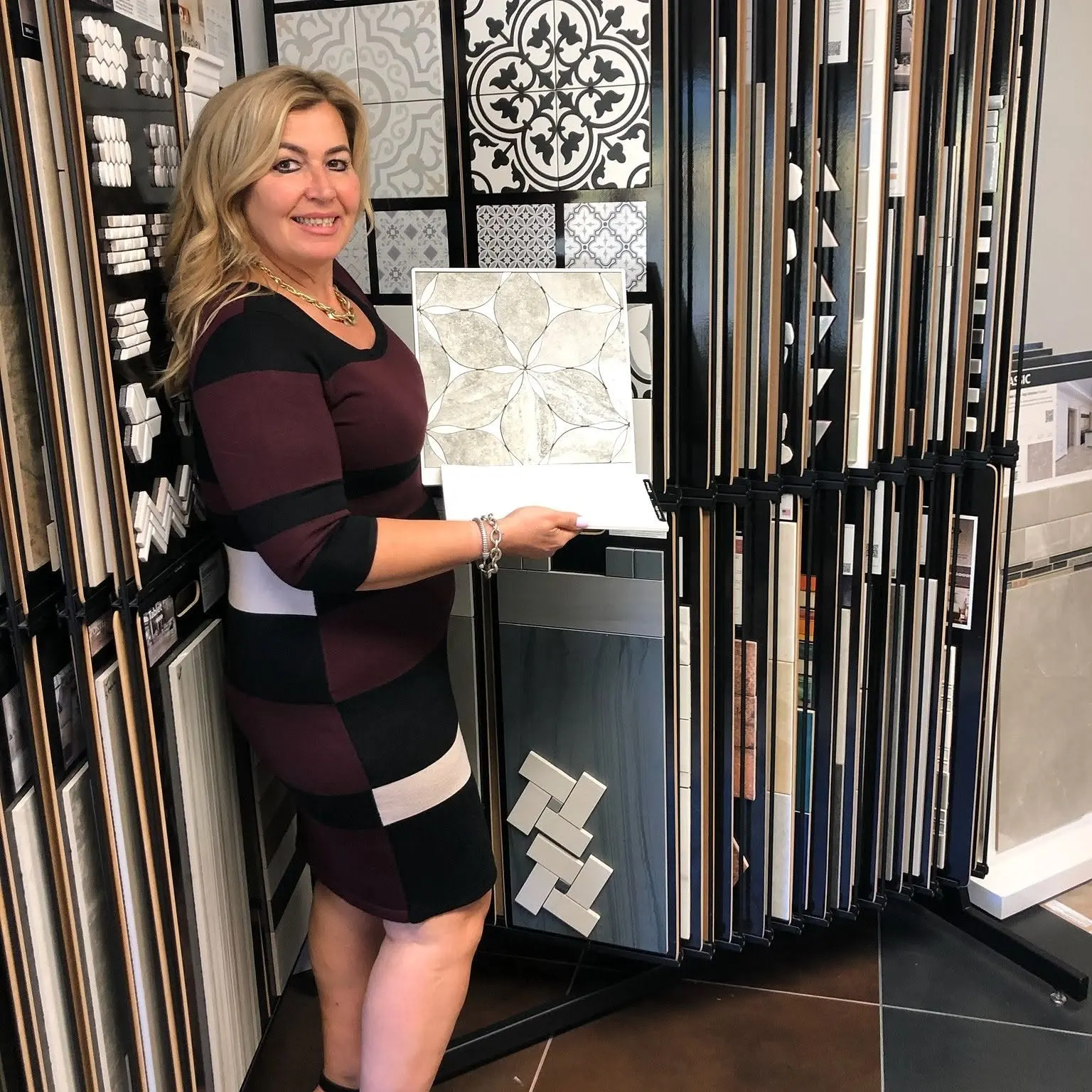 Tile showroom display.