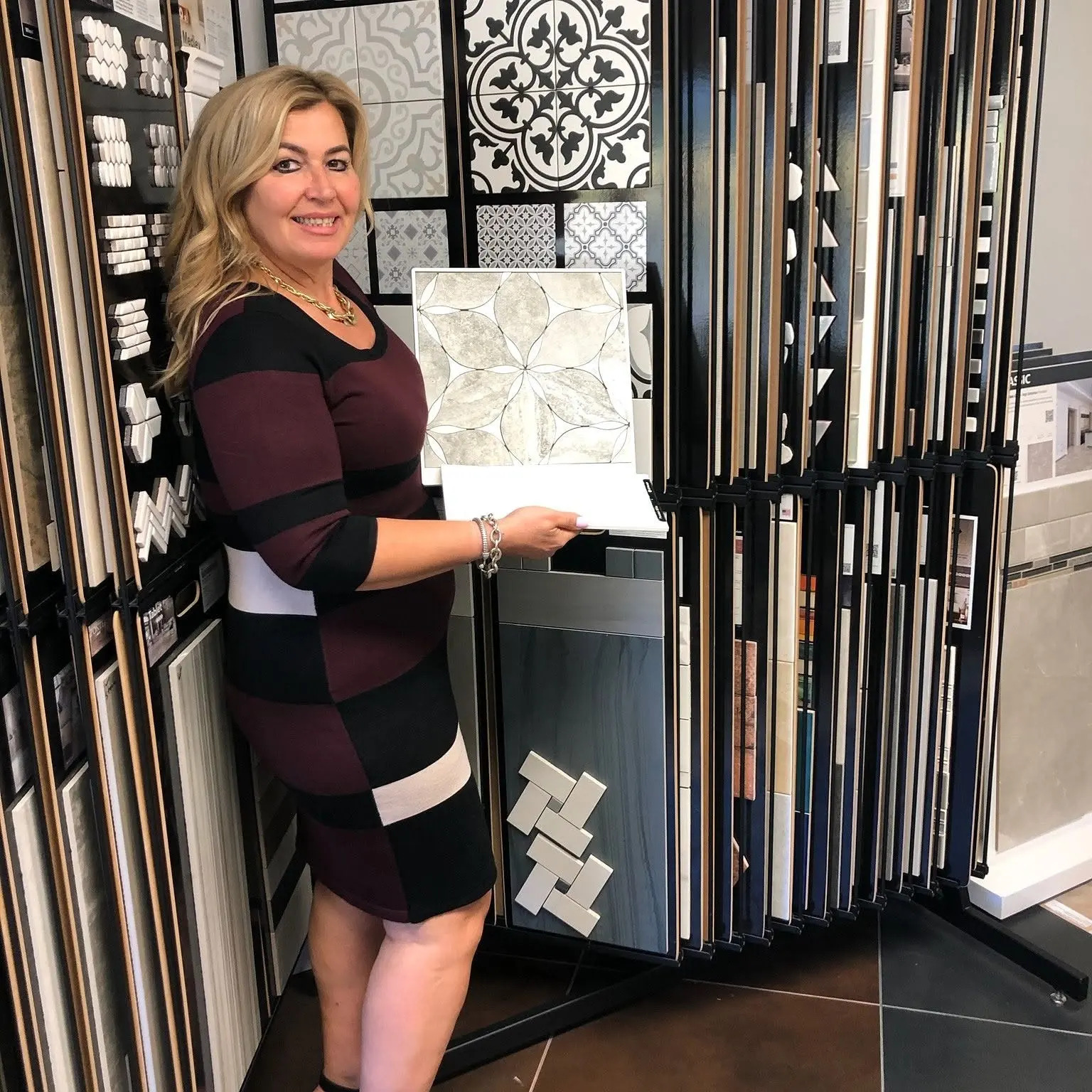 Tile showroom display.