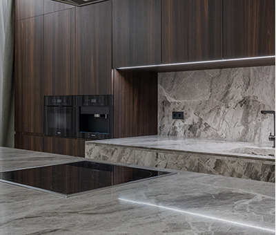Inside the StoneOne showroom in Methuen
