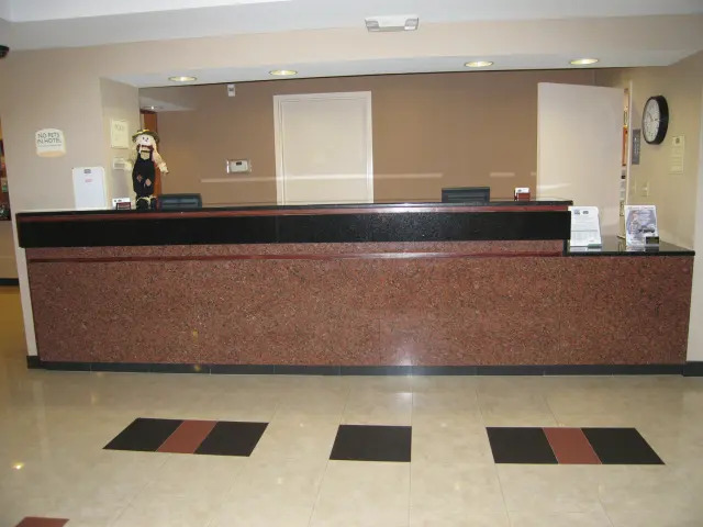 Marriott Hotel Stone Front Desk completed by StoneOne.
